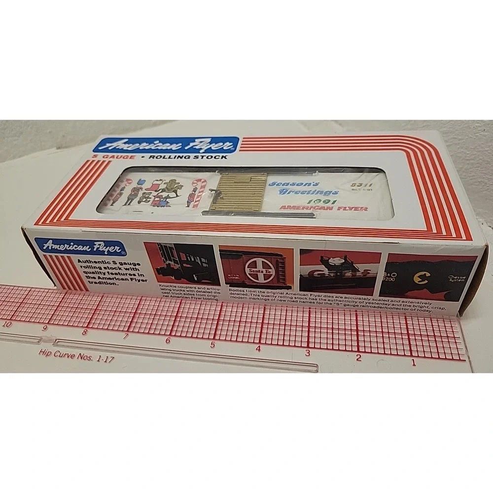 AMERICAN FLYER S GA #6-48311 1991 CHRISTMAS BOXCAR - NIB
